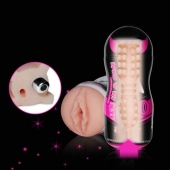 Мастурбатор-вагина Sex In A Can Vibra Vagina Tunnel - Lovetoy - в Орске купить с доставкой
