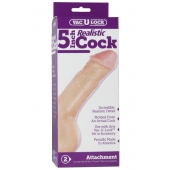 Насадка-реалистик для трусиков Vac-U-Lock 5  Realistic - 12,7 см. - Doc Johnson - купить с доставкой в Орске