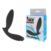 Чёрный вибростимулятор простаты Sex Expert Vibe Pleasure - Sex Expert - в Орске купить с доставкой