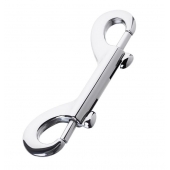 Серебристый двухсторонний карабин TOYFA Metal - ToyFa - купить с доставкой в Орске