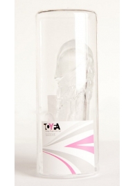 Прозрачная гелевая насадка с клиторальным отростком - 13 см. - Toyfa Basic - в Орске купить с доставкой