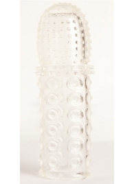 Прозрачная закрытая гелевая насадка - 13,5 см. - Toyfa Basic - в Орске купить с доставкой