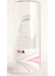 Гелевая прозрачная насадка с 2 отростками - 13 см. - Toyfa Basic - в Орске купить с доставкой