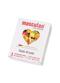 Жёлтые презервативы Masculan Ultra Tutti-Frutti с фруктовым ароматом - 3 шт. - Masculan - купить с доставкой в Орске