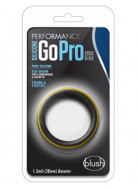 Черно-желтое силиконовое эрекционное кольцо Silicone Go Pro Cock Ring - Blush Novelties - в Орске купить с доставкой