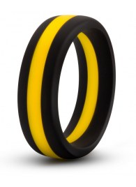 Черно-желтое силиконовое эрекционное кольцо Silicone Go Pro Cock Ring - Blush Novelties - в Орске купить с доставкой