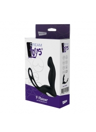Черный вибромассажер простаты P-PLEASER W ERECTION ENHANCE - Dream Toys - в Орске купить с доставкой