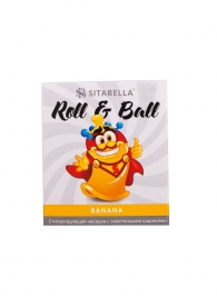 Стимулирующий презерватив-насадка Roll   Ball Banana - Sitabella - купить с доставкой в Орске