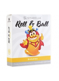 Стимулирующий презерватив-насадка Roll   Ball Banana - Sitabella - купить с доставкой в Орске