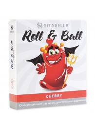 Стимулирующий презерватив-насадка Roll   Ball Cherry - Sitabella - купить с доставкой в Орске