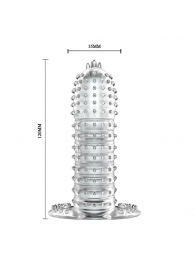 Закрытая прозрачная насадка Crystal sleeve - 12 см. - Erowoman-Eroman - в Орске купить с доставкой