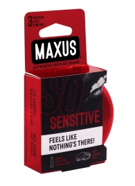 Ультратонкие презервативы в железном кейсе MAXUS Sensitive - 3 шт. - Maxus - купить с доставкой в Орске