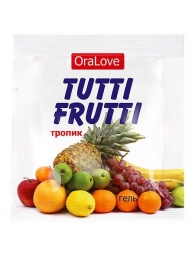 Пробник гель-смазки Tutti-frutti со вкусом тропических фруктов - 4 гр. - Биоритм - купить с доставкой в Орске