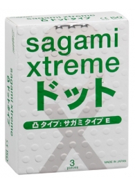 Презервативы Sagami Xtreme SUPER DOTS с точками - 3 шт. - Sagami - купить с доставкой в Орске