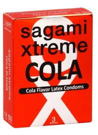 Ароматизированные презервативы Sagami Xtreme COLA - 3 шт. - Sagami - купить с доставкой в Орске