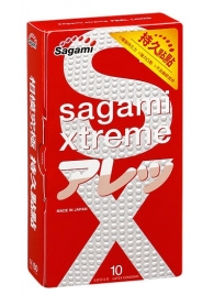 Утолщенные презервативы Sagami Xtreme Feel Long с точками - 10 шт. - Sagami - купить с доставкой в Орске