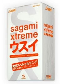 Ультратонкие презервативы Sagami Xtreme SUPERTHIN - 15 шт. - Sagami - купить с доставкой в Орске