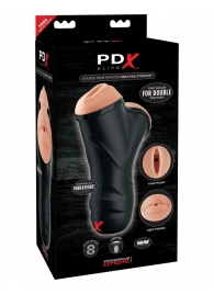 Мастурбатор в колбе с двумя тоннелями Double Penetration Vibrating Stroker - Pipedream - в Орске купить с доставкой