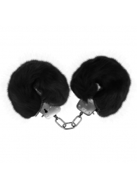 Черные меховые наручники Love с ключиками - Baile - купить с доставкой в Орске