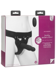Черный полый вибрострапон Body Extensions BE Aroused - 17,78 см. - Doc Johnson - купить с доставкой в Орске