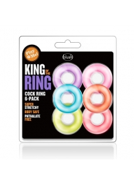 Набор из 6 эрекционных колец King of the Ring - Blush Novelties - в Орске купить с доставкой