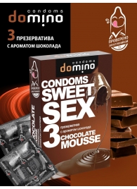 Презервативы для орального секса DOMINO Sweet Sex с ароматом шоколадного мусса - 3 шт. - Domino - купить с доставкой в Орске