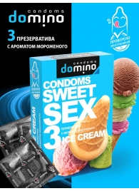 Презервативы для орального секса DOMINO Sweet Sex с ароматом мороженого - 3 шт. - Domino - купить с доставкой в Орске
