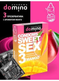 Презервативы для орального секса DOMINO Sweet Sex с ароматом манго - 3 шт. - Domino - купить с доставкой в Орске