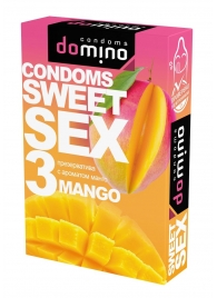 Презервативы для орального секса DOMINO Sweet Sex с ароматом манго - 3 шт. - Domino - купить с доставкой в Орске