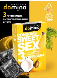 Презервативы для орального секса DOMINO Sweet Sex с ароматом тропических фруктов - 3 шт. - Domino - купить с доставкой в Орске