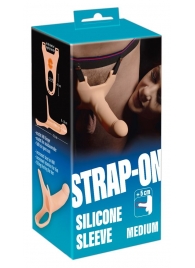 Силиконовый полый страпон на ремнях Silicone Strap-on - 16 см. - Orion - купить с доставкой в Орске