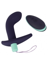 Темно-фиолетовый вибростимулятор простаты с пультом ДУ Remote Controlled Prostate Plug - Orion - в Орске купить с доставкой