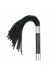 Черная плеть Easytoys Flogger With Metal Grip - 38 см. - Easy toys - купить с доставкой в Орске