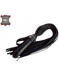 Черная плеть  Ковбой  с ручкой-фаллосом - 55 см. - Sitabella - купить с доставкой в Орске