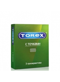 Текстурированные презервативы Torex  С точками  - 3 шт. - Torex - купить с доставкой в Орске