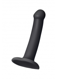 Черный фаллос на присоске Silicone Bendable Dildo S - 17 см. - Strap-on-me - купить с доставкой в Орске