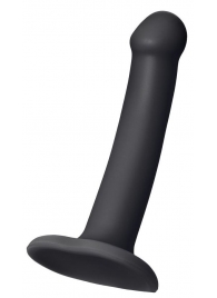 Черный фаллос на присоске Silicone Bendable Dildo S - 17 см. - Strap-on-me - купить с доставкой в Орске