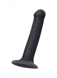 Черный фаллос на присоске Silicone Bendable Dildo M - 18 см. - Strap-on-me - купить с доставкой в Орске