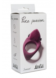 Бордовое эрекционное виброкольцо Pure Passion Sunset - Lola Games - в Орске купить с доставкой