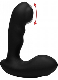 Черный стимулятор простаты Alpha-Pro 7X P-Milker Silicone Prostate Stimulator with Milking Bead - XR Brands - в Орске купить с доставкой