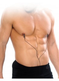 Черные электрические зажимы для сосков Shock Therapy Nipple Clamps - Pipedream - купить с доставкой в Орске