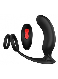 Черный массажер простаты REMOTE P-PLEASER - Dream Toys - в Орске купить с доставкой
