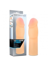 Телесная насадка-удлинитель на пенис PERFORMANCE 1.5INCH COCK XTENDER - 16 см. - Blush Novelties - в Орске купить с доставкой