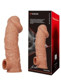 Телесная насадка на фаллос с фиксацией мошонки EXTREME SLEEVE - 15,6 см. - KOKOS - в Орске купить с доставкой