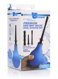 Анальный душ с 3 насадками Premium One-way Valve Anal Douche Set - XR Brands - купить с доставкой в Орске