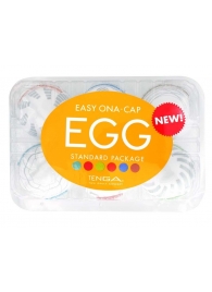 Набор из 6 мастурбаторов Tenga EGG Easy Beat с различным рельефом - Tenga - в Орске купить с доставкой