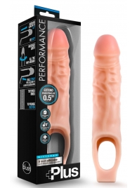 Телесный реалистичный фаллоудлинитель 9 Inch Silicone Cock Sheath Penis Extender - 22,86 см. - Blush Novelties - в Орске купить с доставкой