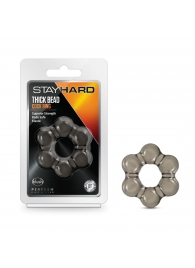 Дымчатое эрекционное кольцо Stay Hard Thick Bead Cock Ring - Blush Novelties - в Орске купить с доставкой