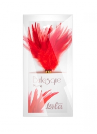 Красный перьевой тиклер Plume - 23 см. - Lola Lingerie - купить с доставкой в Орске