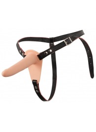 Телесный поясной страпон с вибрацией Vibrating Strap-On - 15,7 см. - Orion - купить с доставкой в Орске